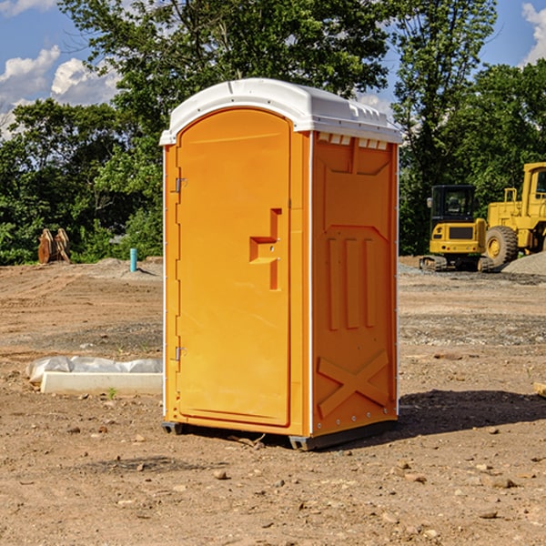 how often are the portable restrooms cleaned and serviced during a rental period in Allendale